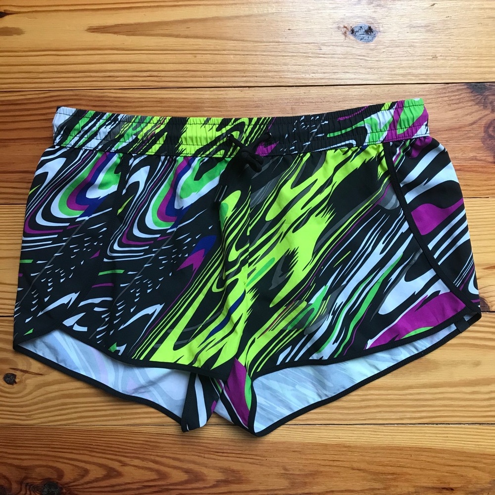 Fabletics Multi-Colored Running Shorts, Euc, M - image 1
